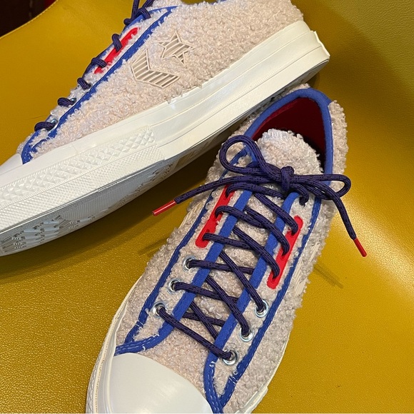 Excellent Condition CONVERSE X RETRO SHERPA STAR PLAYER OX WHITE SWAN/EGRET - Picture 6 of 12